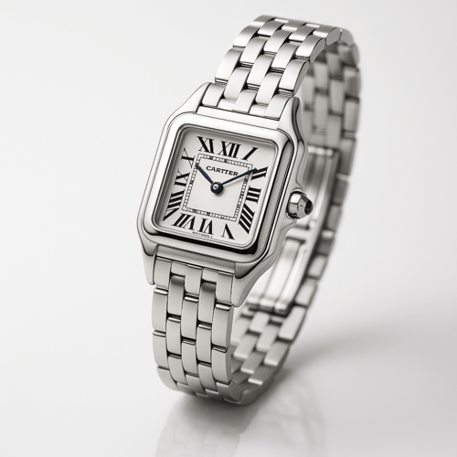 ساعة كارتير Cartier بانثر نسائية – سوار فضي بالكام...