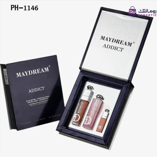 طقم روج سائل + مرطب شفاه + جلوس من MAYDREAM – اللو...
