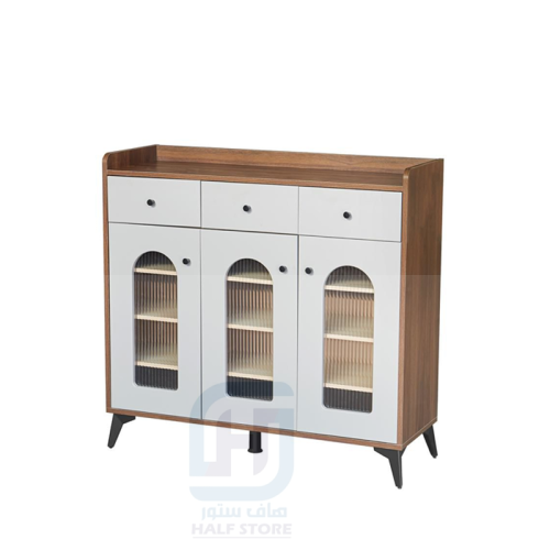 دولاب (جزامة) احذية خشب 3ادراج 3ابواب رقم BF-04