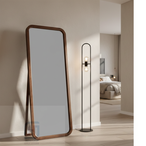 مرآة (مراية) مستطيلة خشب بني باستاند رقم 11256