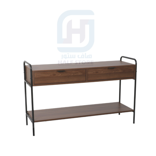 مدخل (كونسول) خشب 2درج هيكل حديد رقم 24WTH