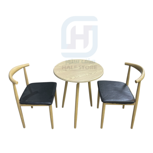 طاولة ضيافة بسطح خشب 2كرسي رقم 00025