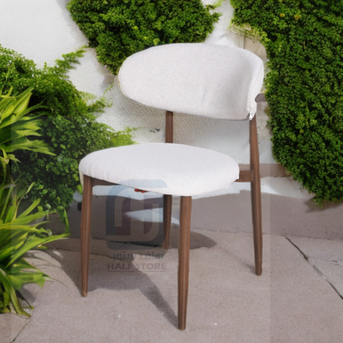 كرسي بوكليه ابيض مفرد هيكل حديد رقم 000111