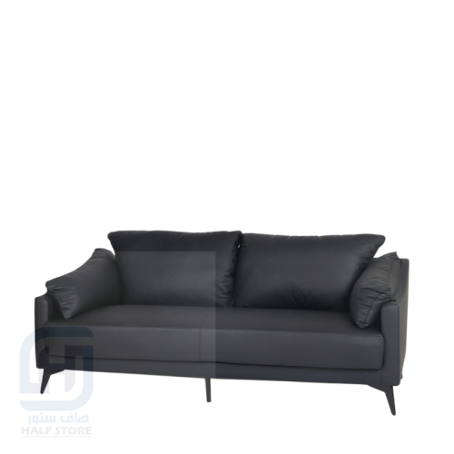 كنب (كرسي) ثنائي جلد اسود رقم KP-022