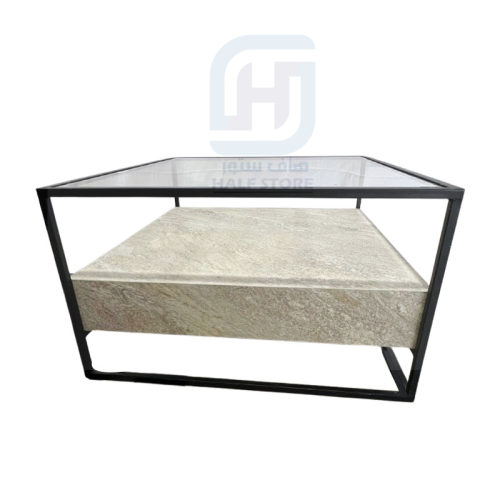 طقم طاولات كنب دورين زجاج شفاف 5قطع رقم 0856