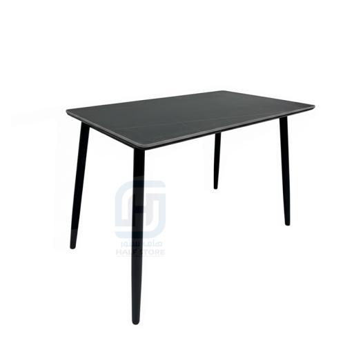 طاولة مفردة سيراميك اسود مستطيل هيكل حديد رقم 907-...
