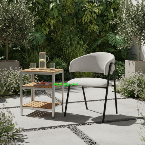 كرسي مفرد قماش رمادي قاعدة حديد رقم DY-07