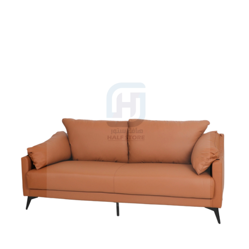 كنب (كرسي) ثنائي جلد برتقالي رقم KP-022