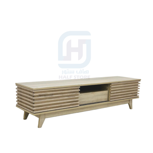 طاولة تلفاز (بلازما) خشب ماليزي بيج 1رف 2باب رقم T...