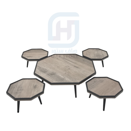 طقم طاولات ارضي خشب 5قطع رقم M332