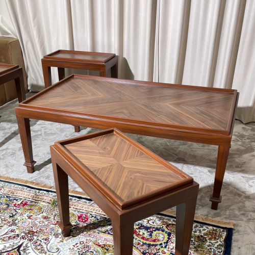 طقم طاولات قشرة الجوز 5قطع رقم 00056