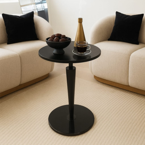 طاولة خدمة (ضيافة) مفرد خشب بقاعدة رخام رقم 11301