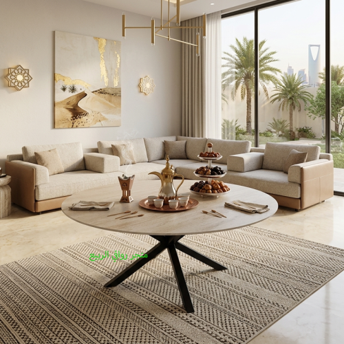 طاولة خدمة (ضيافة) مفرد خشب بقاعدة حديد رقم 102