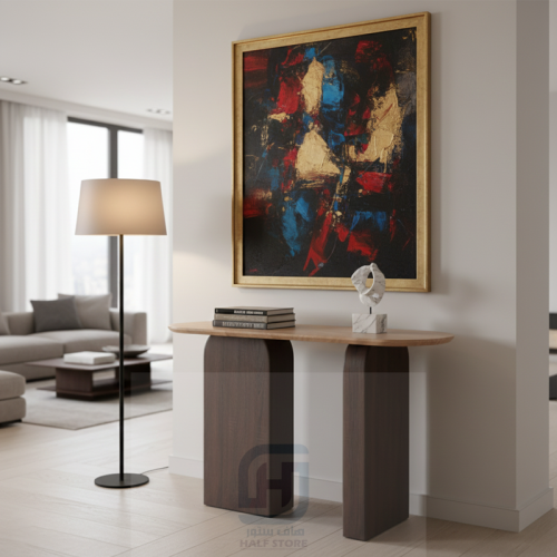 مدخل (كونسول) خشب بقاعدة خشب رقم 000138