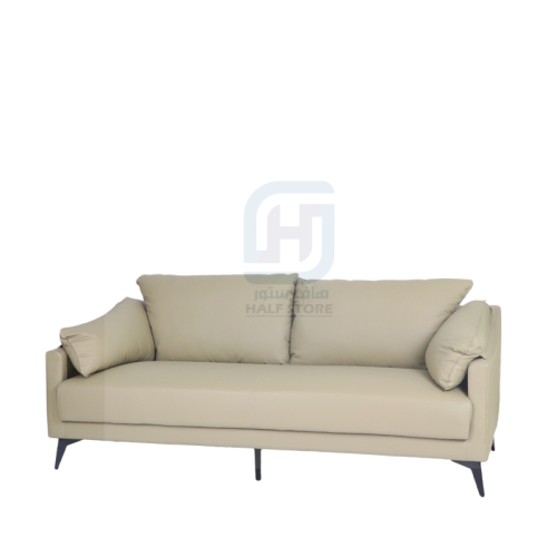 كنب (كرسي) ثنائي جلد بيج رقم KP-022