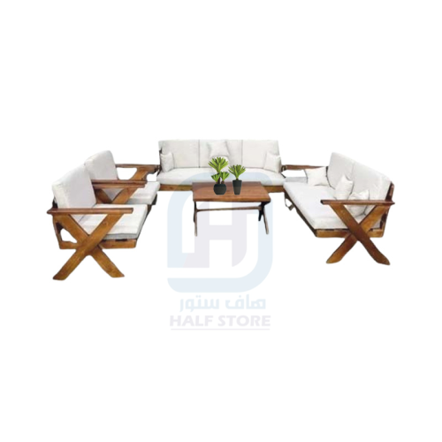 طقم جلسة خارجية خشب رقم G-030