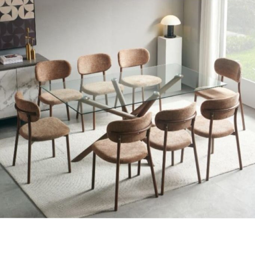 طاولة طعام زجاج دائري 8كراسي رقم 22C19
