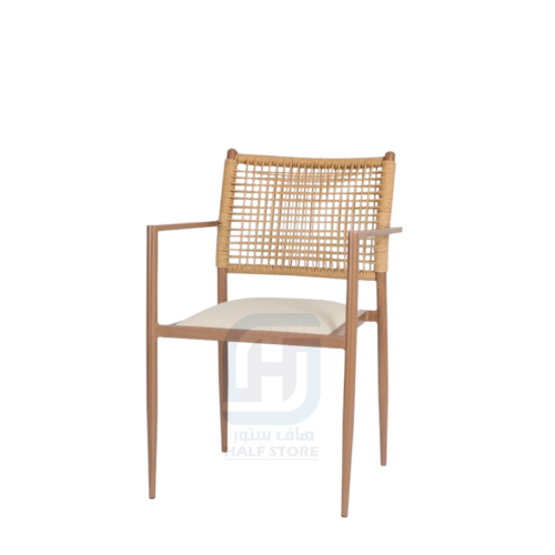 كرسي مفرد هيكل حديد بيج رقم DY-2542