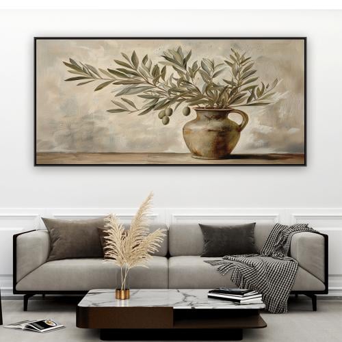 لوحة عرضية ورد تصميم عصري