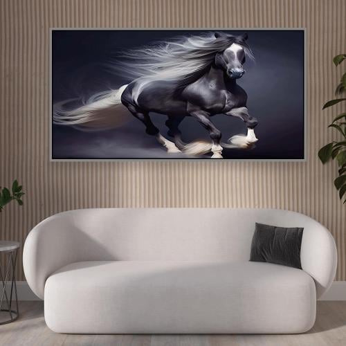 لوحة عرضية خيل تصميم عصري