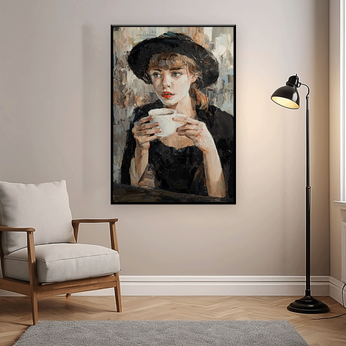 لوحة طولية بنات تصميم عصري