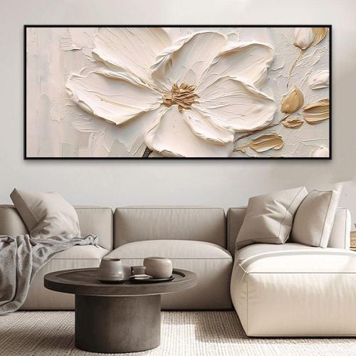 لوحة عرضية ورد تصميم عصري