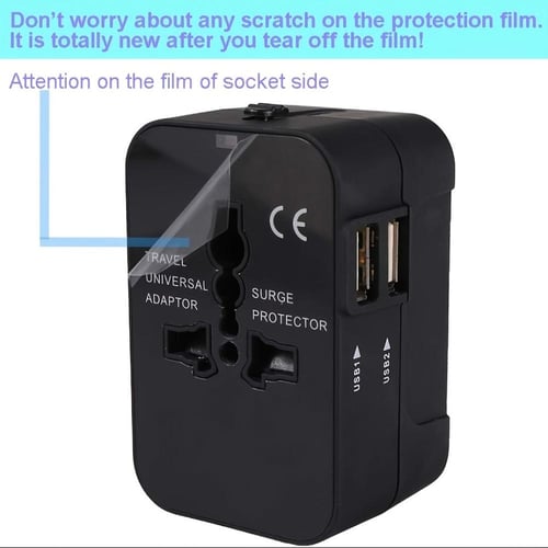 شاحن سفر مع منافذ شحن USB مزدوجة