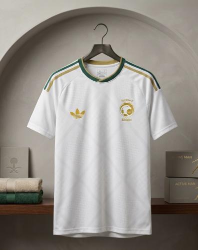 تي شيرت المنتخب السعودي الابيض الجديد