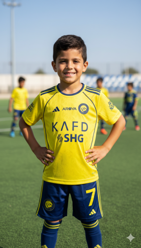 طقم النصر الجديد اطفال تيشيرت وشورت 2026 كورة قدم...