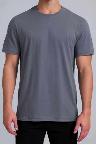 تيشيرت رصاصي قطن ساده