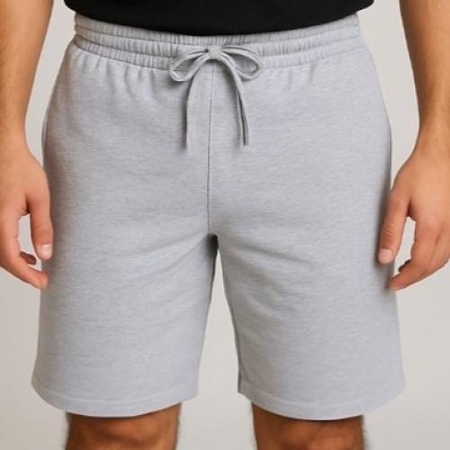 شورت قطن ساده رصاصي فاتح