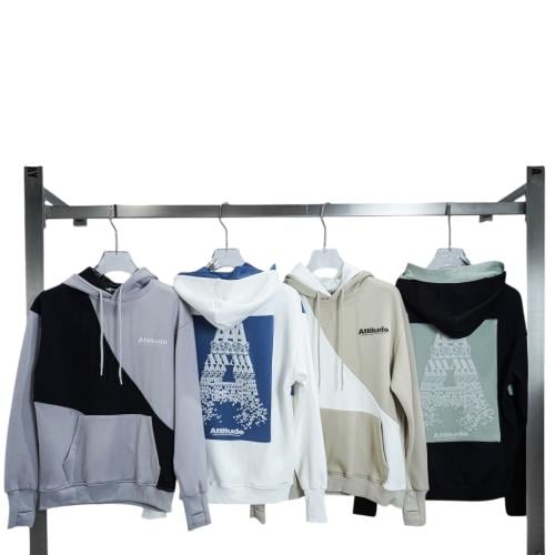 بلوفر دبل كاب فتحة اصبع اوفر سايز مبطن فرو