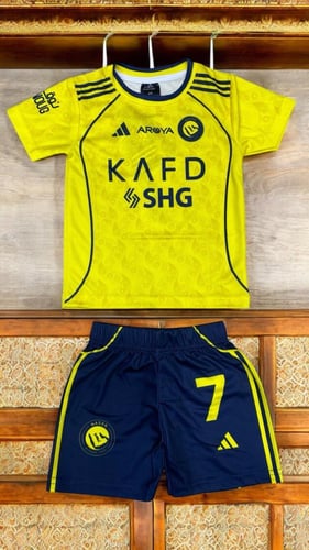 طقم النصر الجديد اطفال تيشيرت وشورت 2026 كورة قدم...