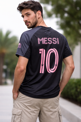 تيشيرت ميسي انتر ميامي الأسود الجديد بالرقم 10
