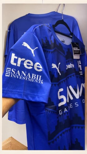 تيشيرت طقم الهلال الجديد 2026 كورة قدم طبعة ليزر ب...