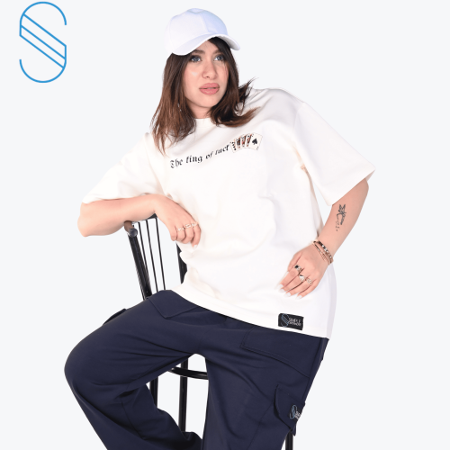 تيشيرت Unisex بتطريز البلوت