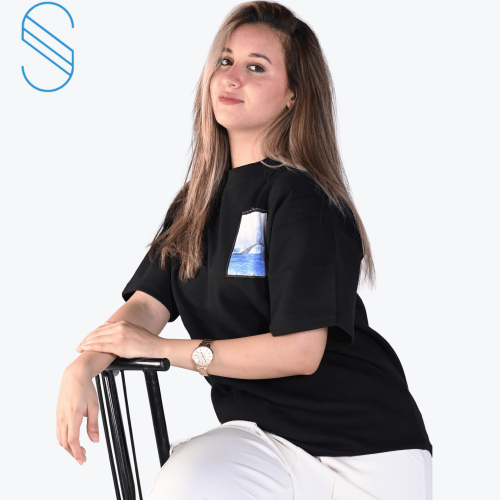 تيشيرت Unisex بتطريز الحوت