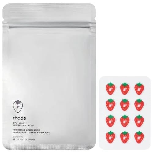 لصقات معالجة الحبوب بالإصدار الخاص هايلي رود ( Strawberry Spotwear Hydrocolloid Patches ) من rhode