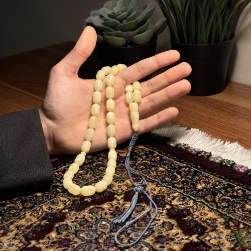 مسباح كهرمان ابيض معجن