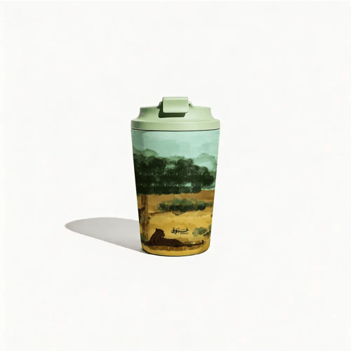 كوب لوحة الغزالة والفهد