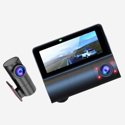 Dash cam with 3 cameras, front 4K + rear and interior 1K