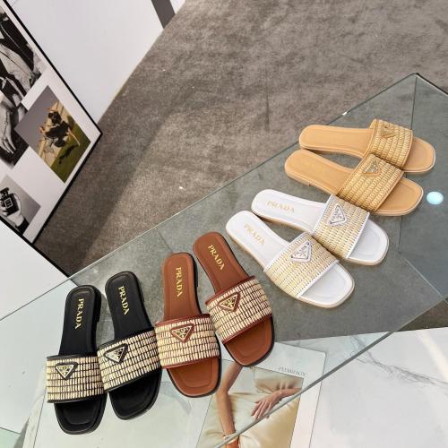 صندل Prada Raffia Slides