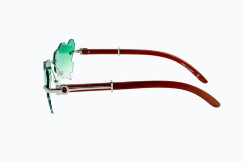 نظارة المملكة اخضر عدسات تحمل خريطة السعودية