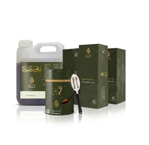 ثلاثي رهيب ( 3 بوكس شاي صيني أخضر _ ملاعق العسل _...