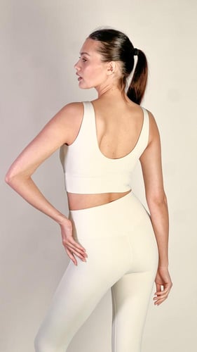 slay all day sport bra - vanilla