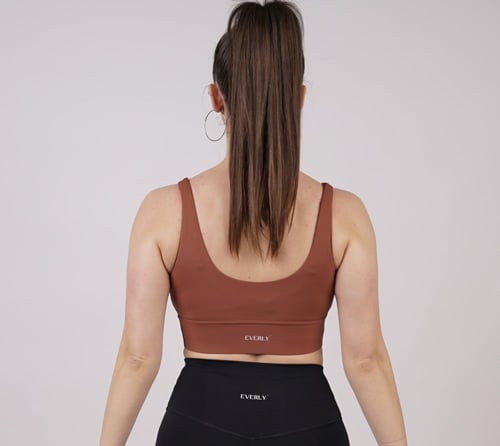 All day sport bra - warm brown