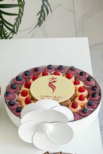 صينيه الورده ميني تشيزكيك الفواكهه