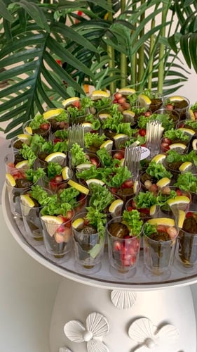 صينيه الورد ورق عنب ٥٠ كاسه