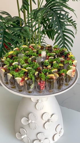 صينيه الورد ورق عنب ٥٠ كاسه