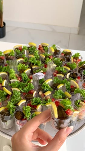 صينيه الورد ورق عنب ٥٠ كاسه